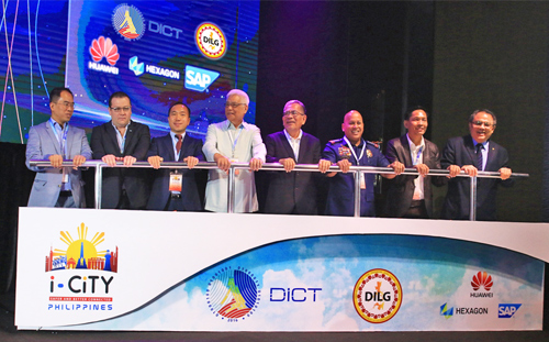 DICT, DILG, PNP and its partner Huawei at the opening of i-City Summit